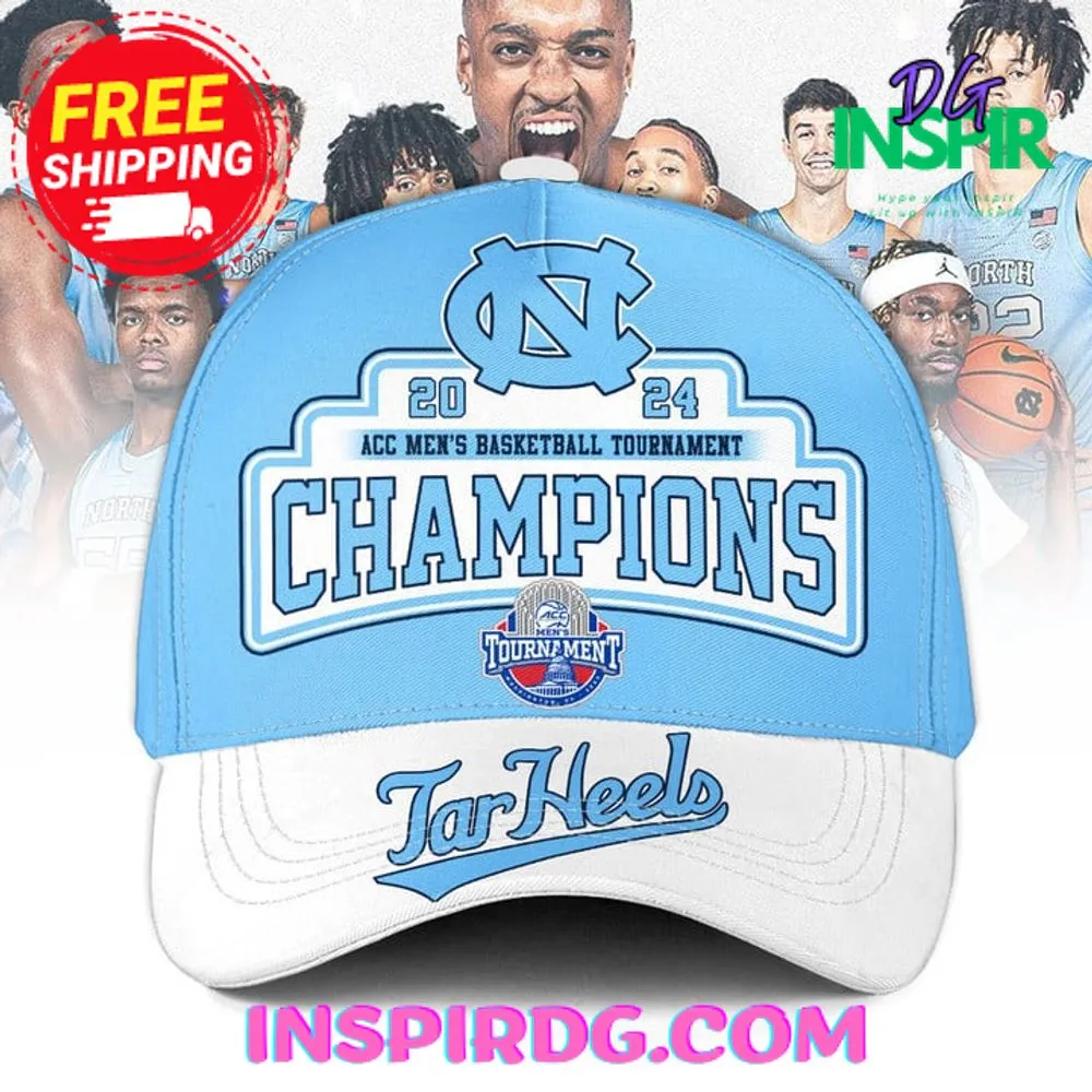 -North Carolina Tar Heels 2024 ACC Men’s Basketball Tournament Champions Cap Hat