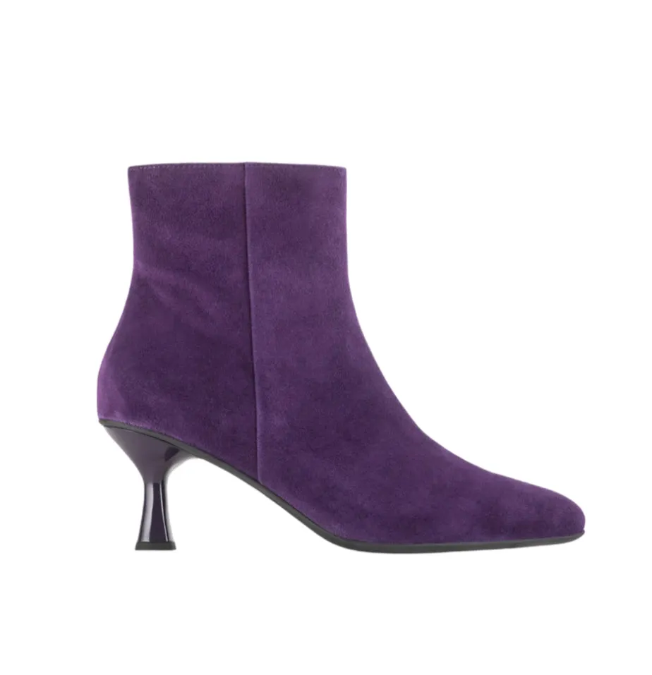 106502 Charlene Purple Ankle Boot Kitten Heel