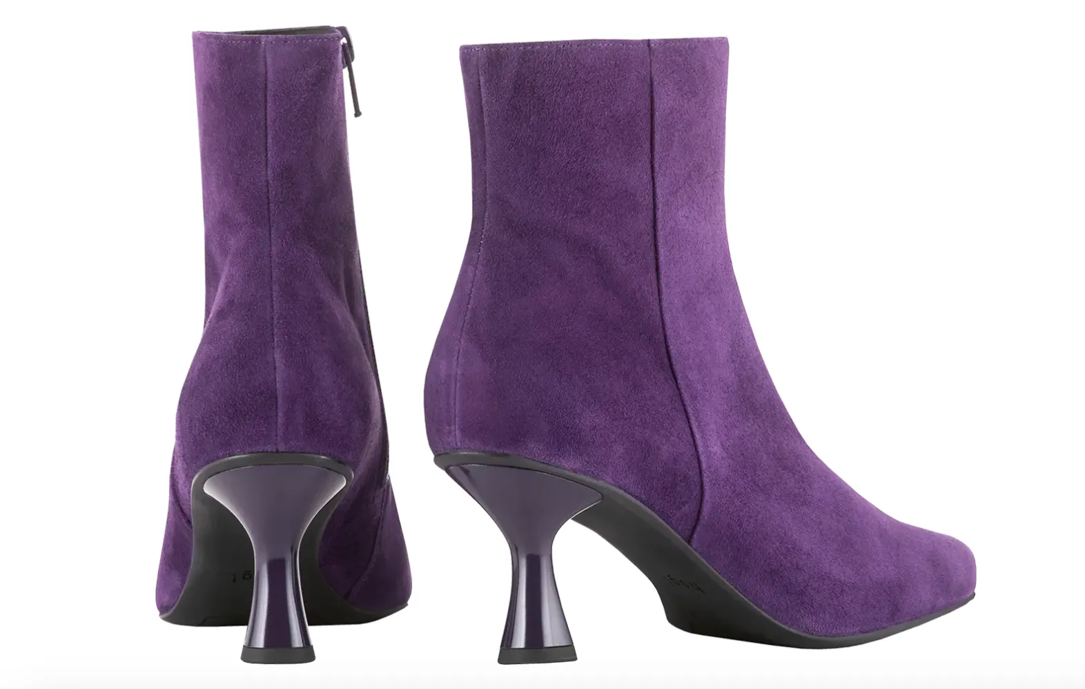 106502 Charlene Purple Ankle Boot Kitten Heel