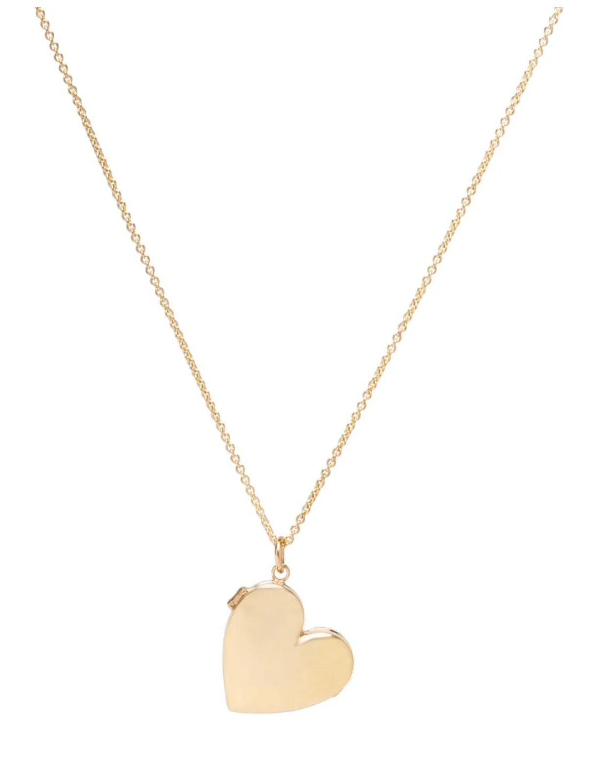 14K Heart Shaped Locket Necklace