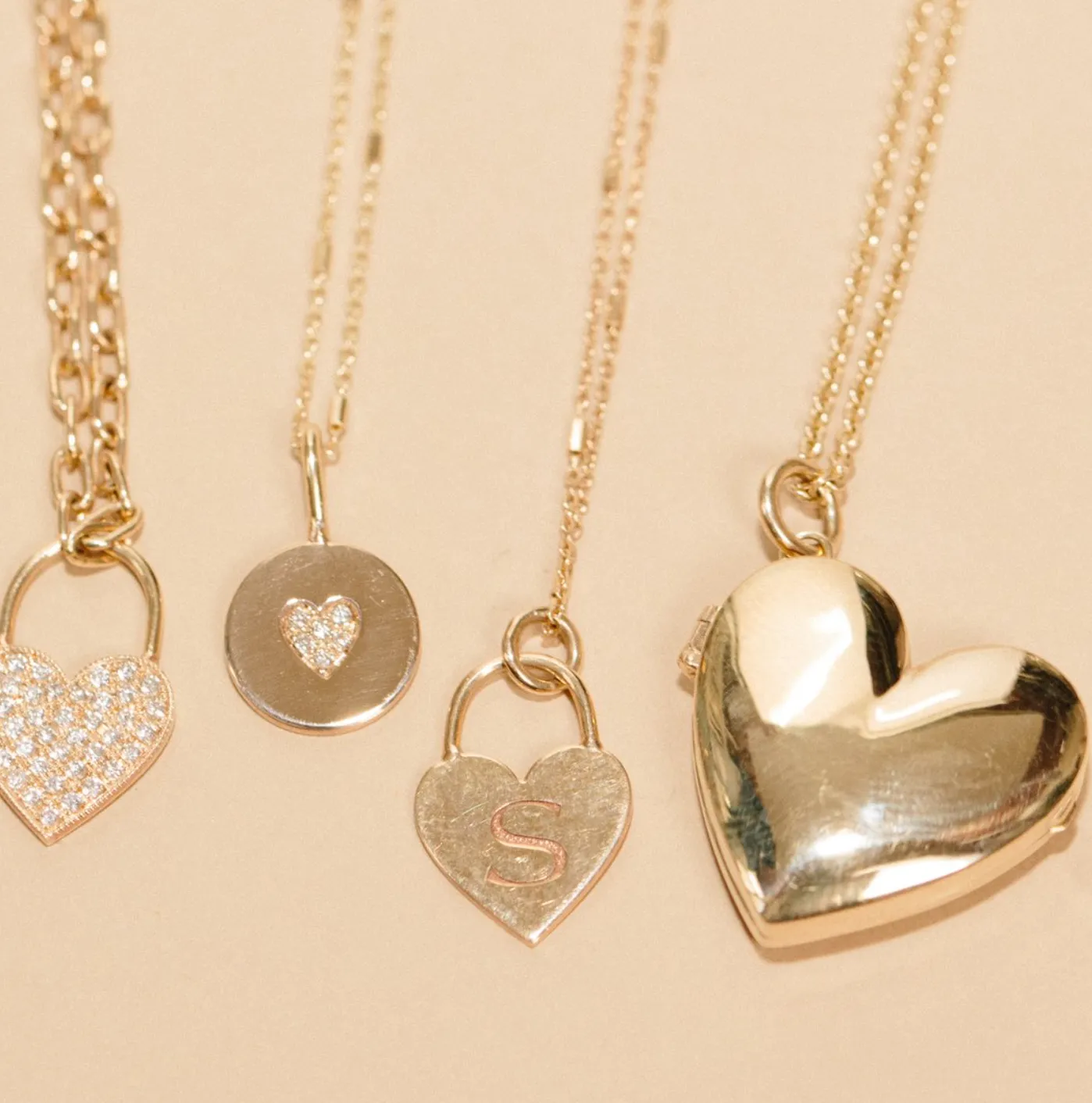 14K Heart Shaped Locket Necklace