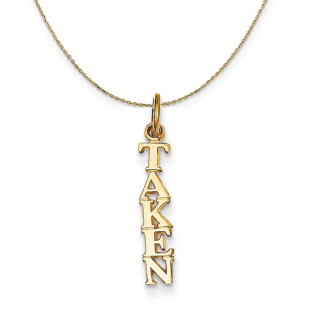 14k Yellow Gold Taken Charm (4mm) Necklace