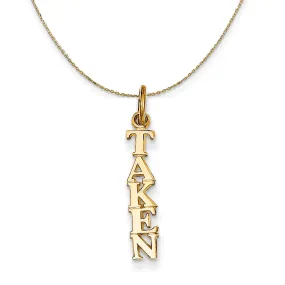 14k Yellow Gold Taken Charm (4mm) Necklace