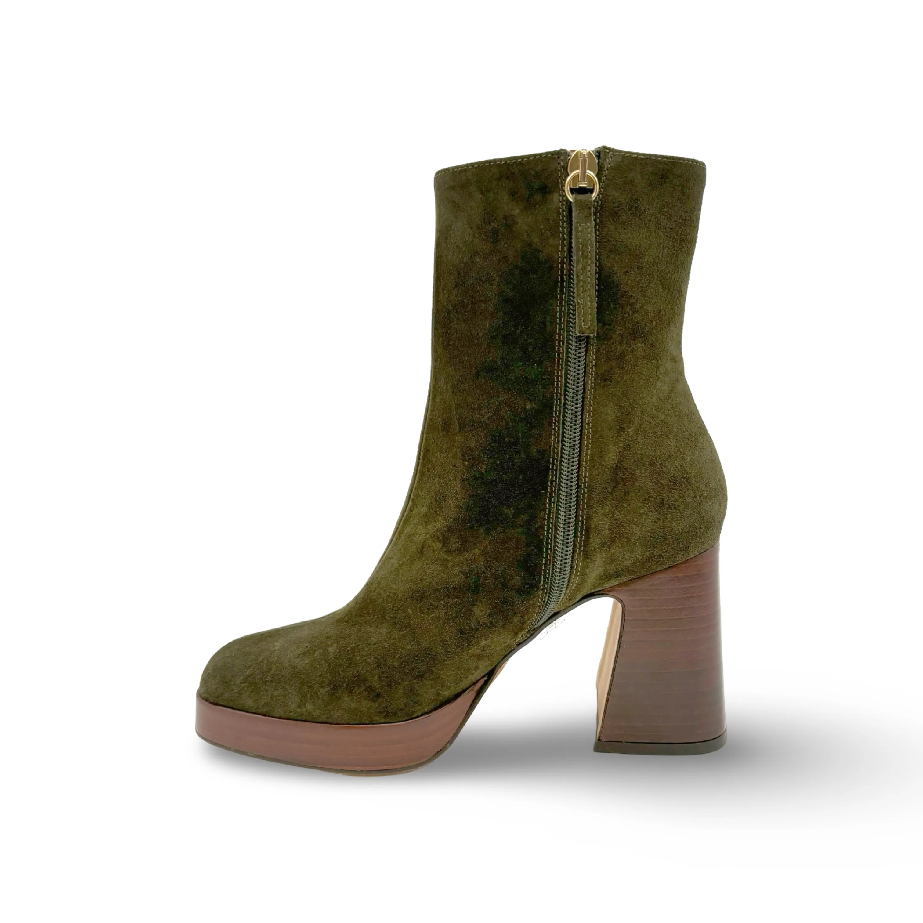 24604 Silmia Green Platform Boot