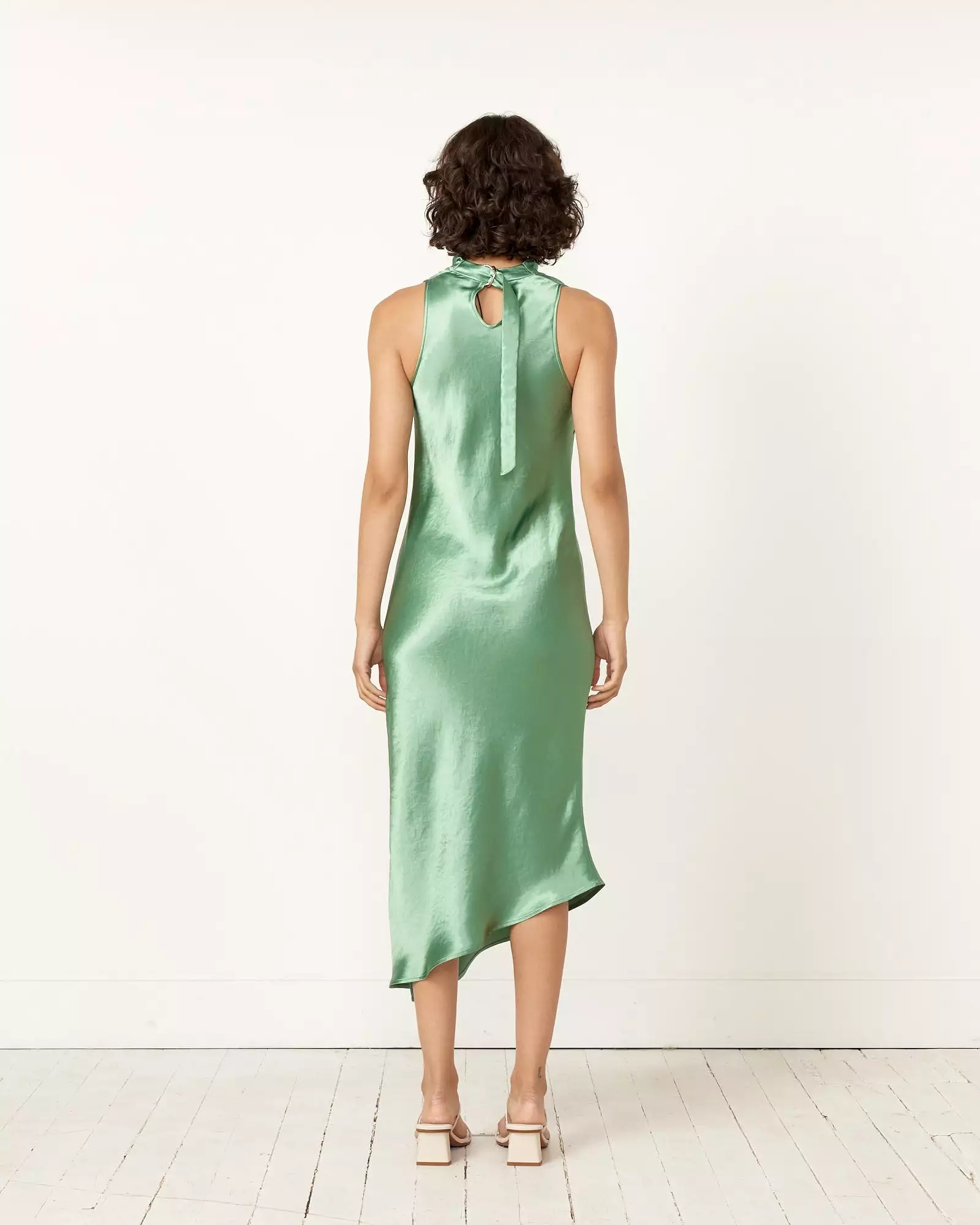 Acetate Dress in Jade