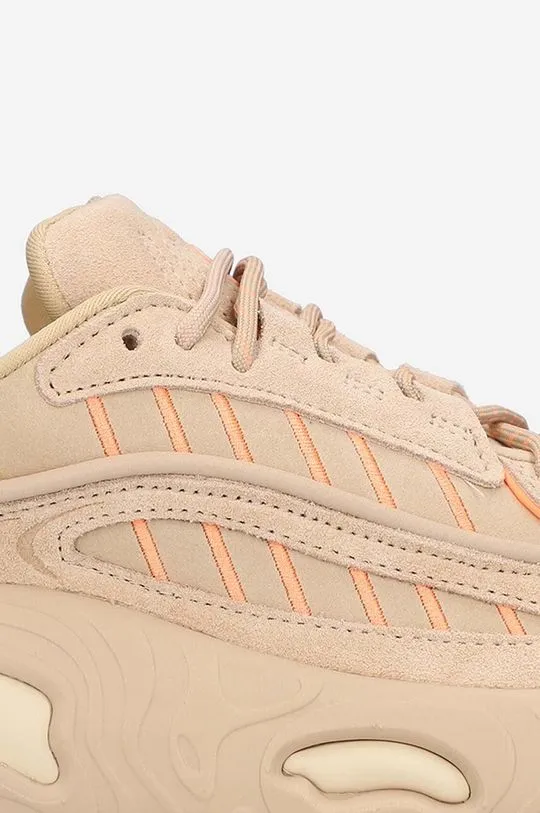 adidas Originals leather sneakers Oznova W beige color