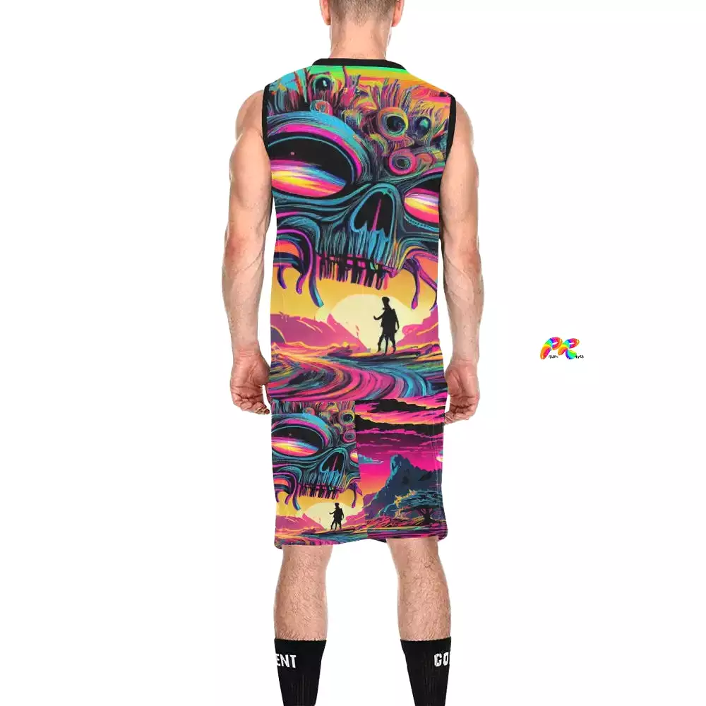 Alien Invasion Men's Rave Shorts Set