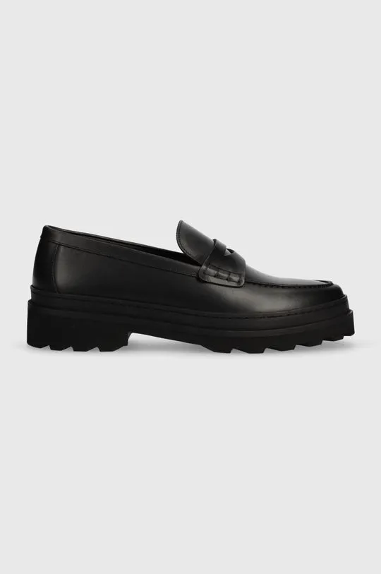 A.P.C. leather loafers MOCASSINS CLEM 2.0 men's black color PXBAA.H53281