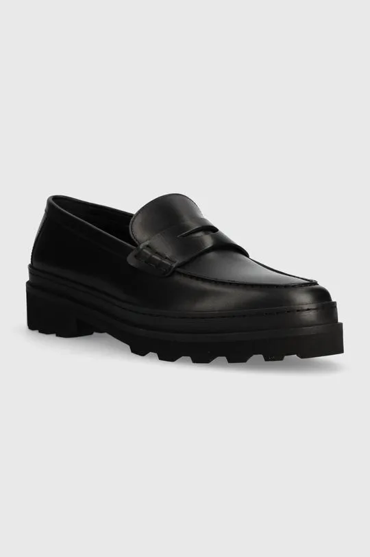 A.P.C. leather loafers MOCASSINS CLEM 2.0 men's black color PXBAA.H53281