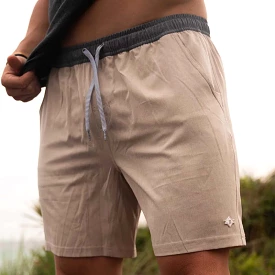 Athletic Shorts in Heather Khaki and Camo