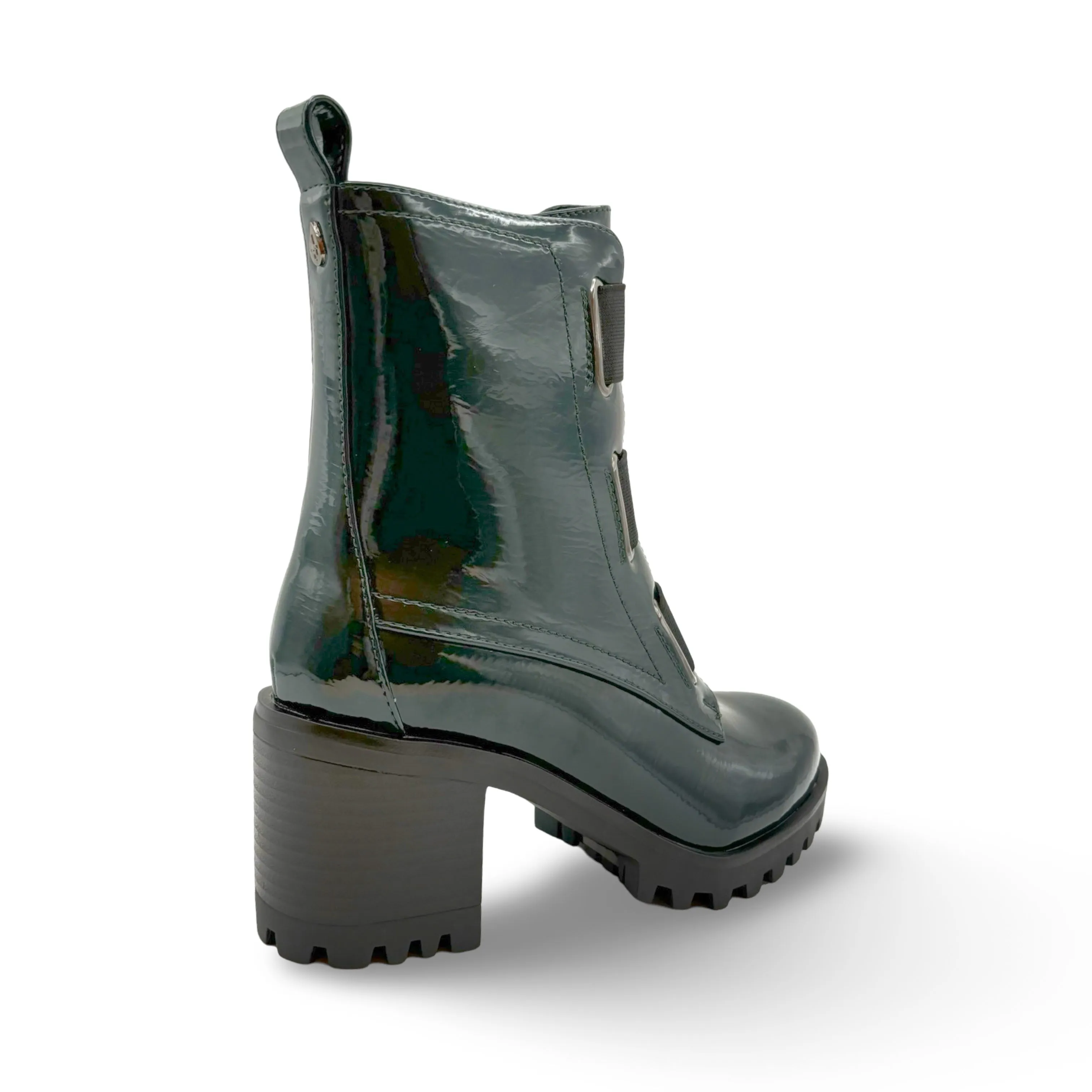 Believe WATERPROOF Vegan Dark Green Patent Boot