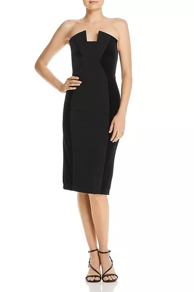 Black Lena Color Block Sheath Dress