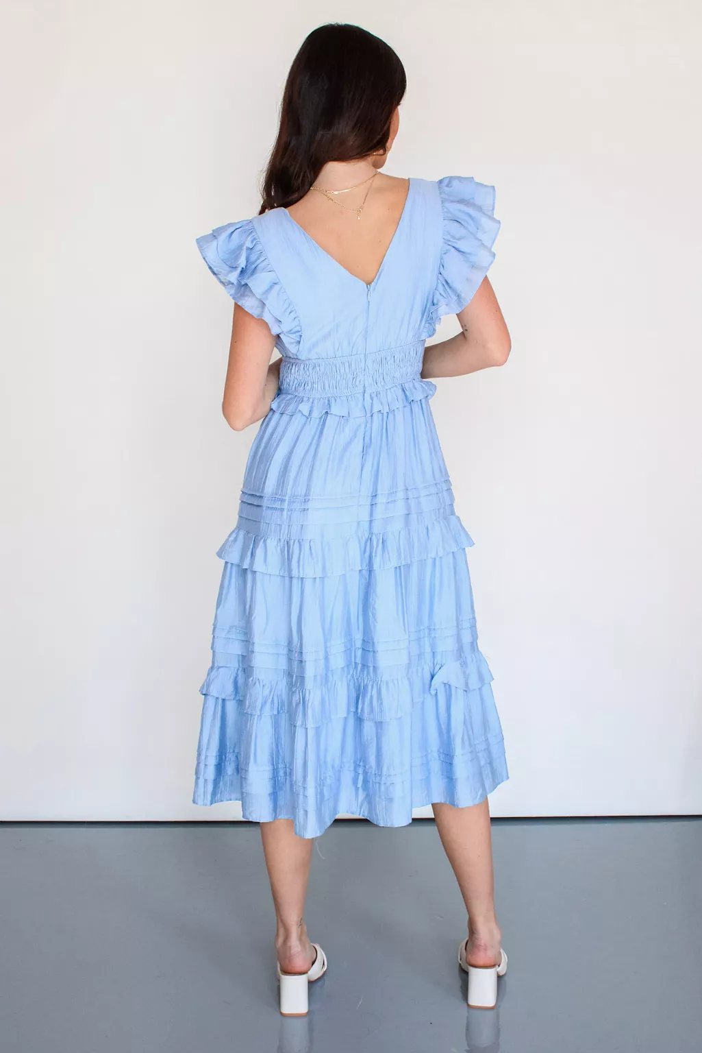 Blake Ruffle Midi Dress