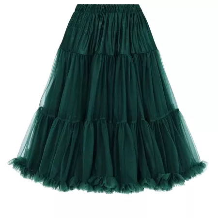 Bottle Green EXTRA VOLUME Net Vintage Rockabilly 50s Petticoat Skirt