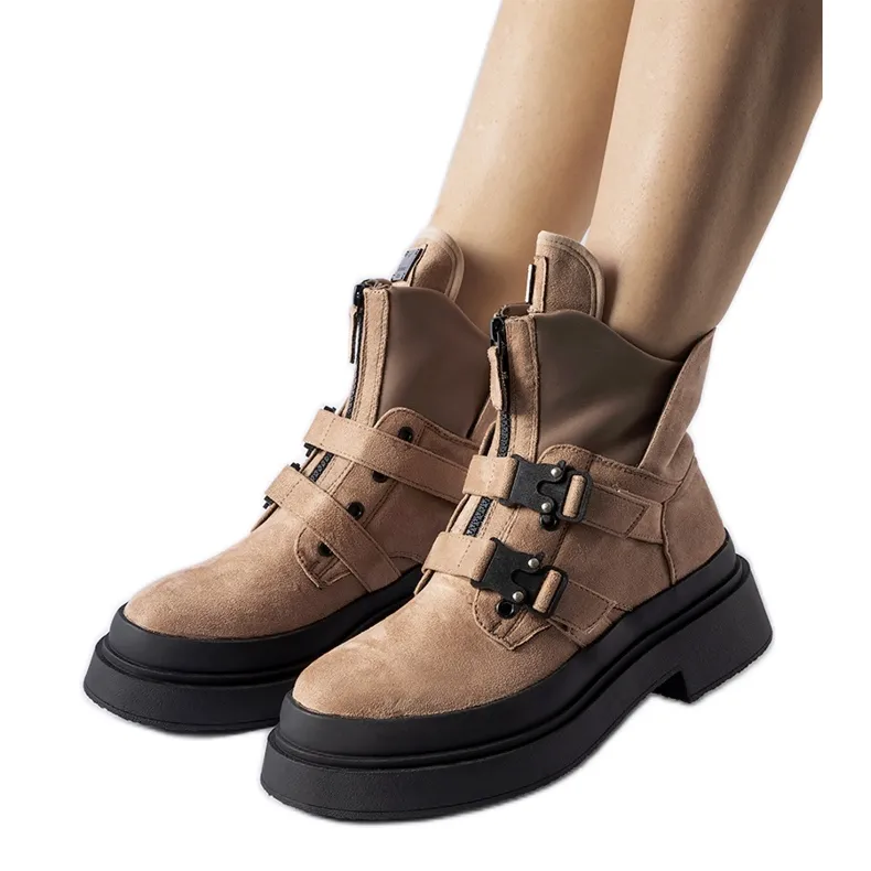 Brown Glen platform ankle boots