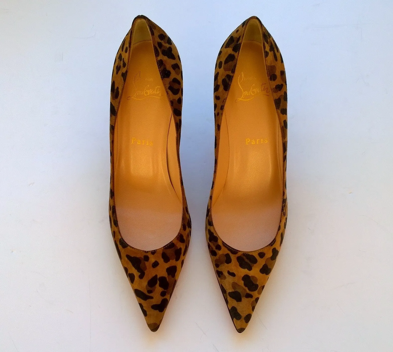 Christian Louboutin Clare 80 Leopard Suede Heels