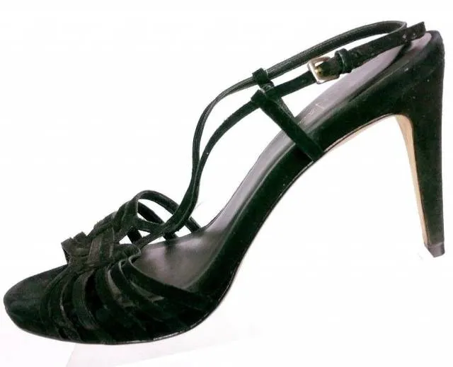 Cole Haan Women's Black Suede Stiletto Sandal Heels Size...