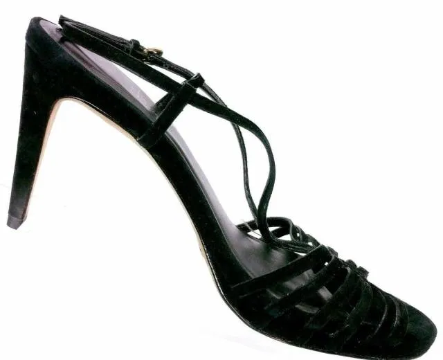 Cole Haan Women's Black Suede Stiletto Sandal Heels Size...