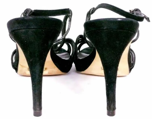 Cole Haan Women's Black Suede Stiletto Sandal Heels Size...