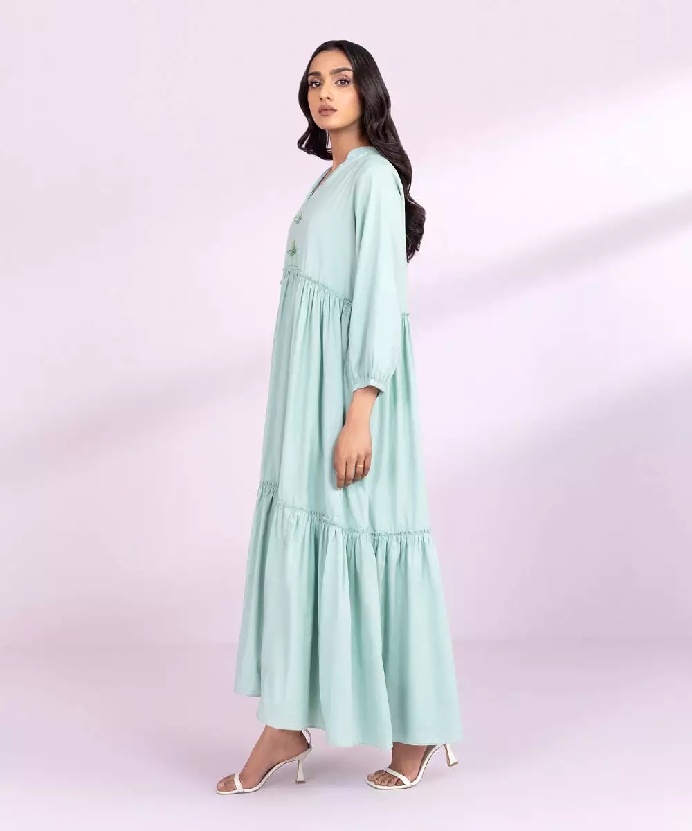 Cotton Viscose Tier Dress