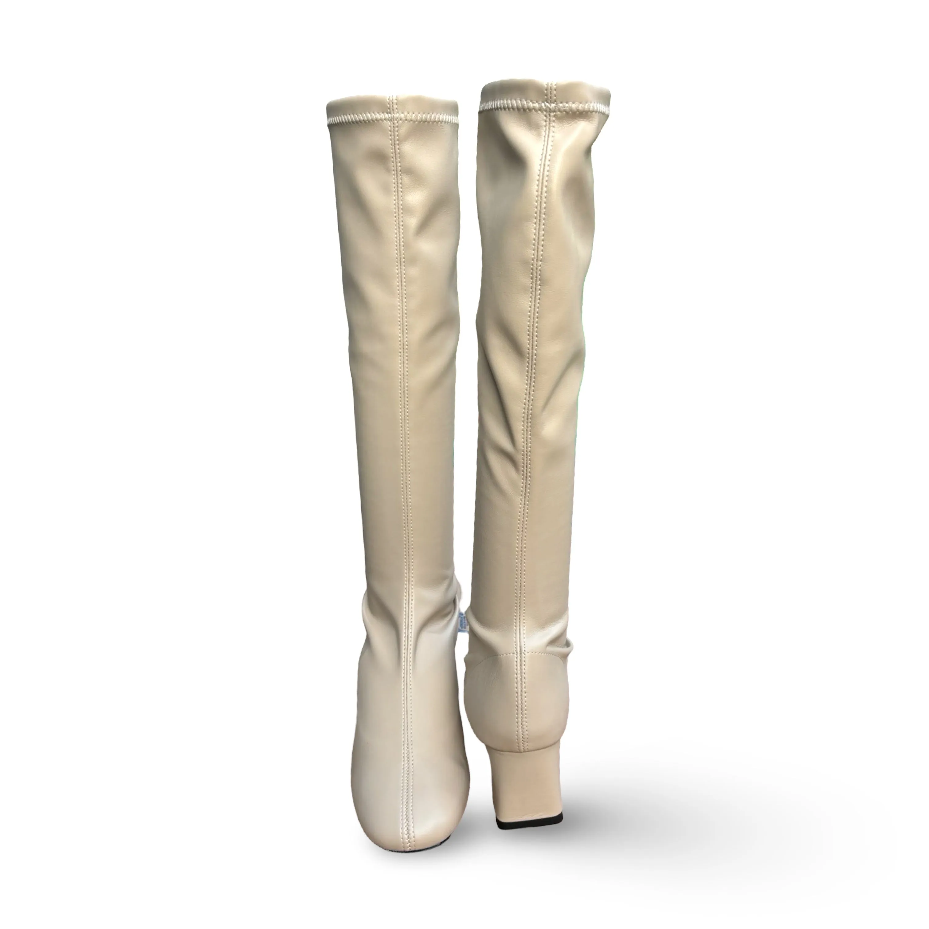 Daelta Beige Stretch Boot