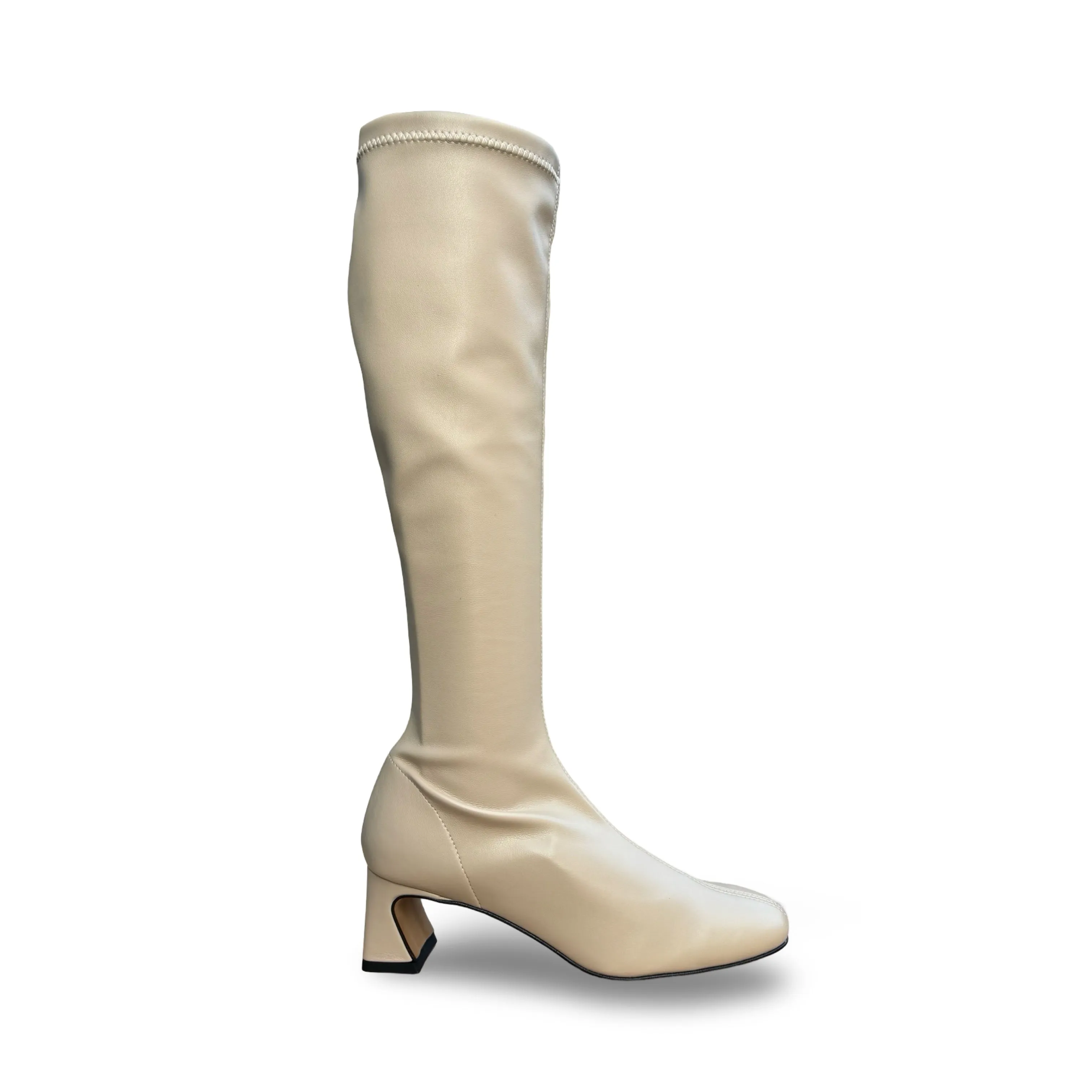 Daelta Beige Stretch Boot