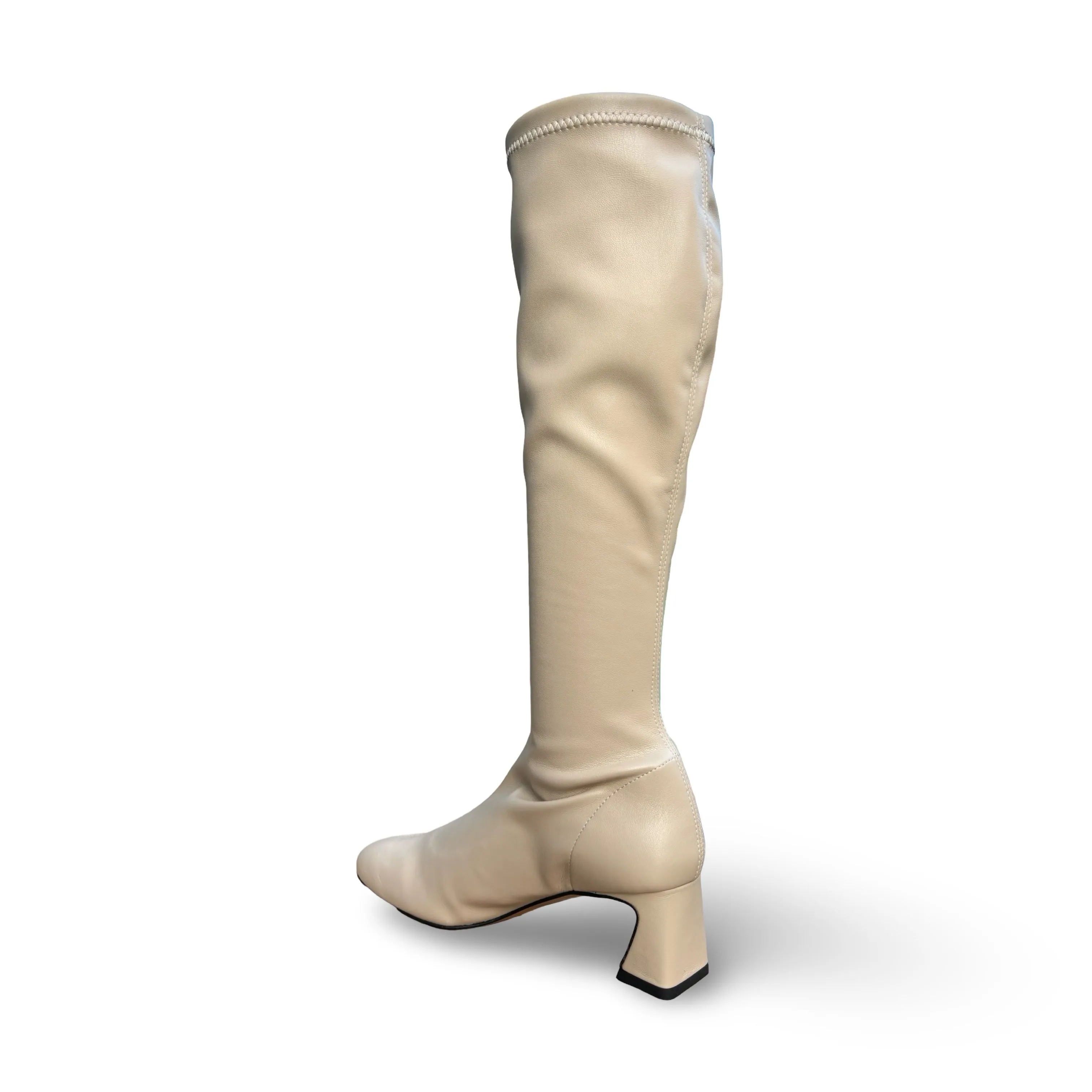 Daelta Beige Stretch Boot