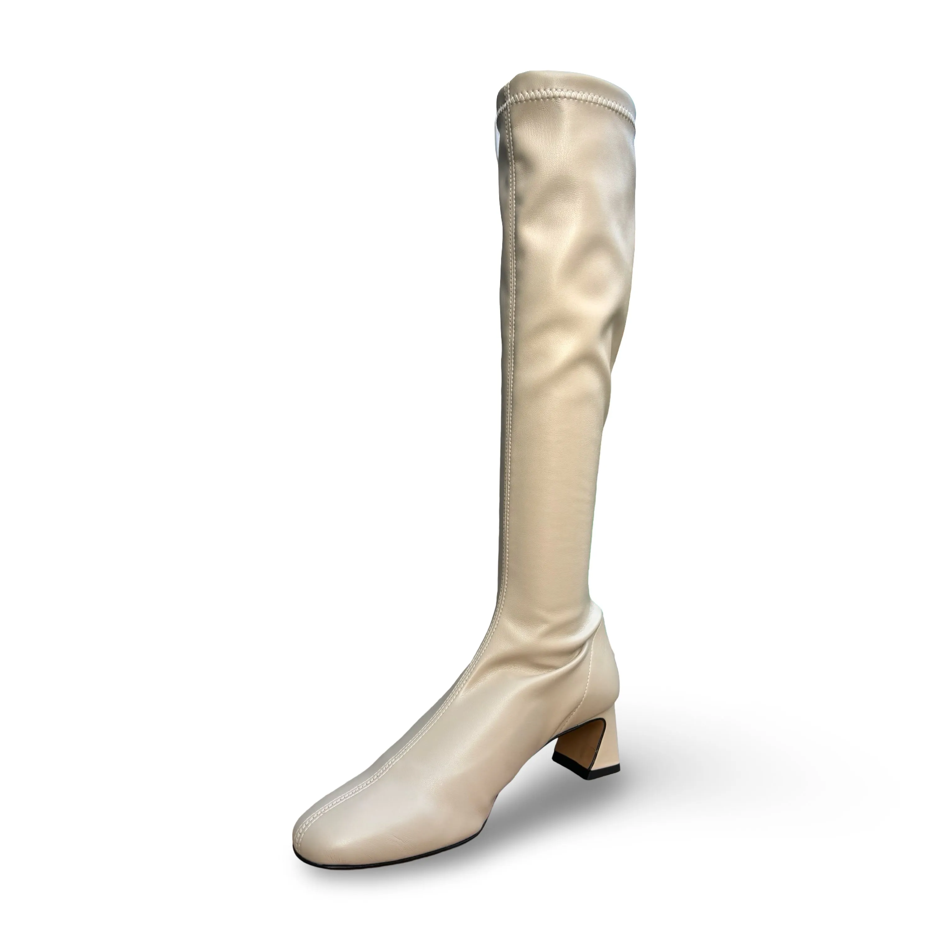 Daelta Beige Stretch Boot