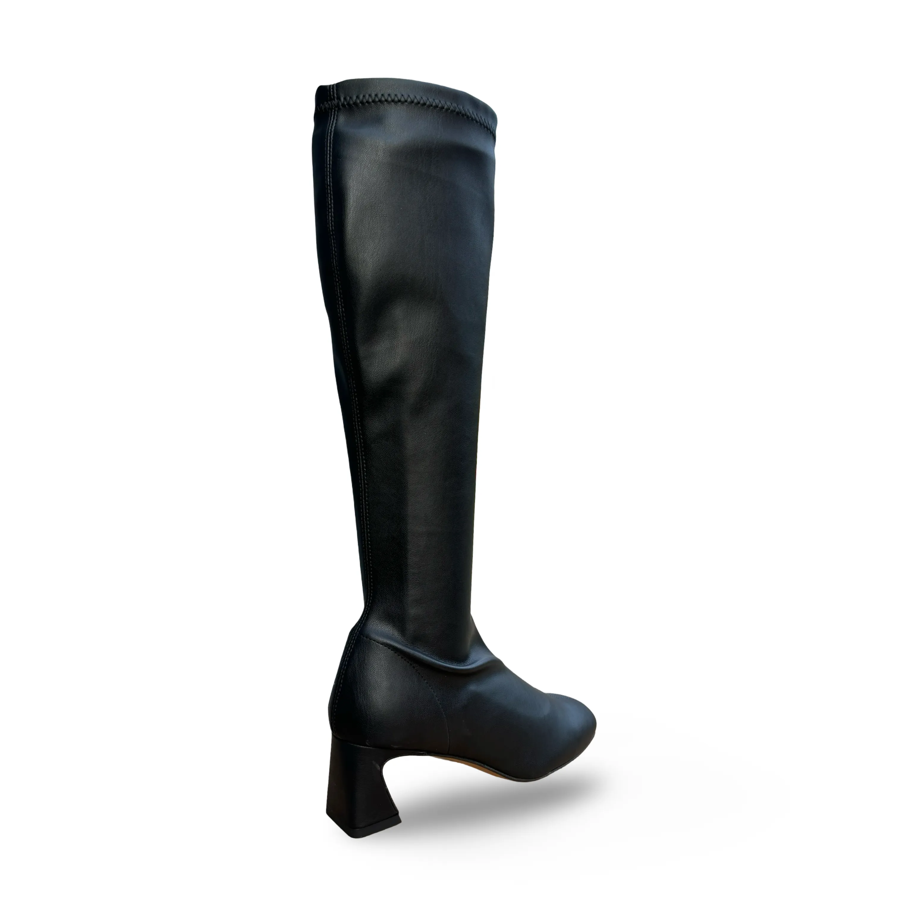 Daelta Black Stretch Boot