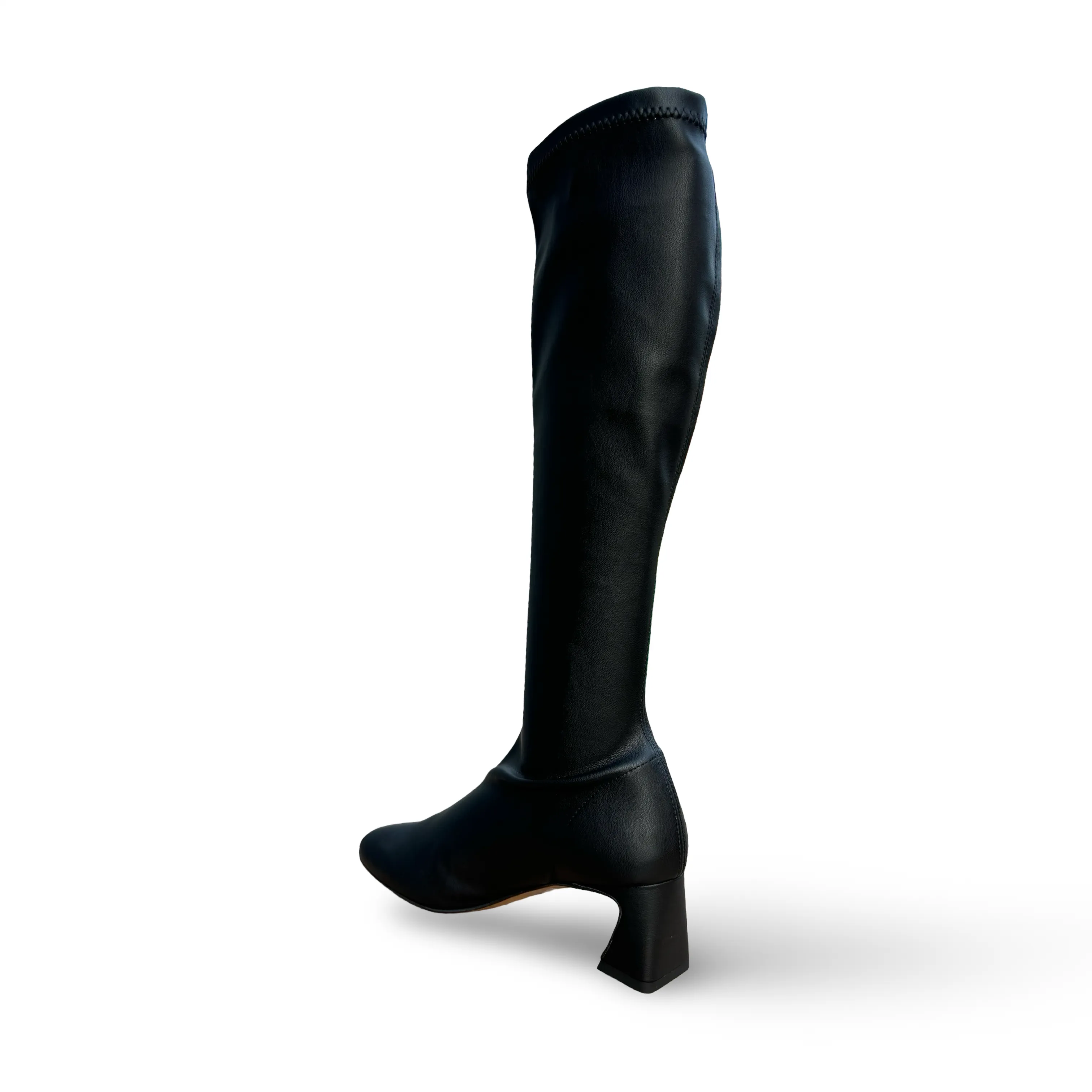 Daelta Black Stretch Boot