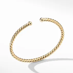 David Yurman Cable Spira Petite Precious Bracelet in Gold