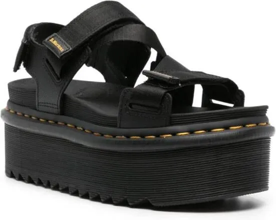 Dr. Martens Kimber touch-strap platform sandals Black