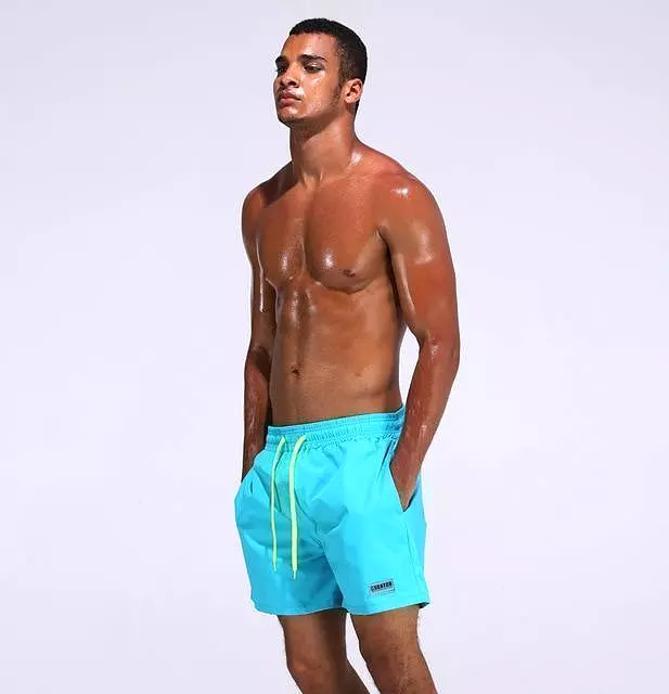 Drawstring Men Beach Shorts