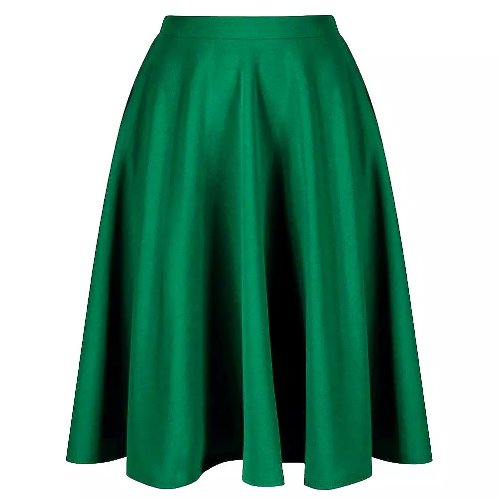 Emerald Green 1950s Vintage Rockabilly Swing Skirt