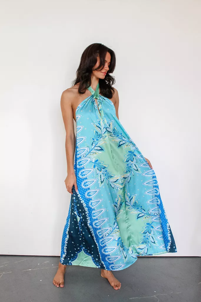 Find Me An Oasis Halter Maxi Dress