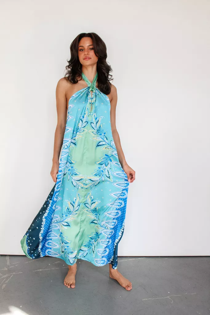 Find Me An Oasis Halter Maxi Dress