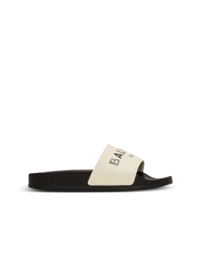 Flat Balmain logo sandals