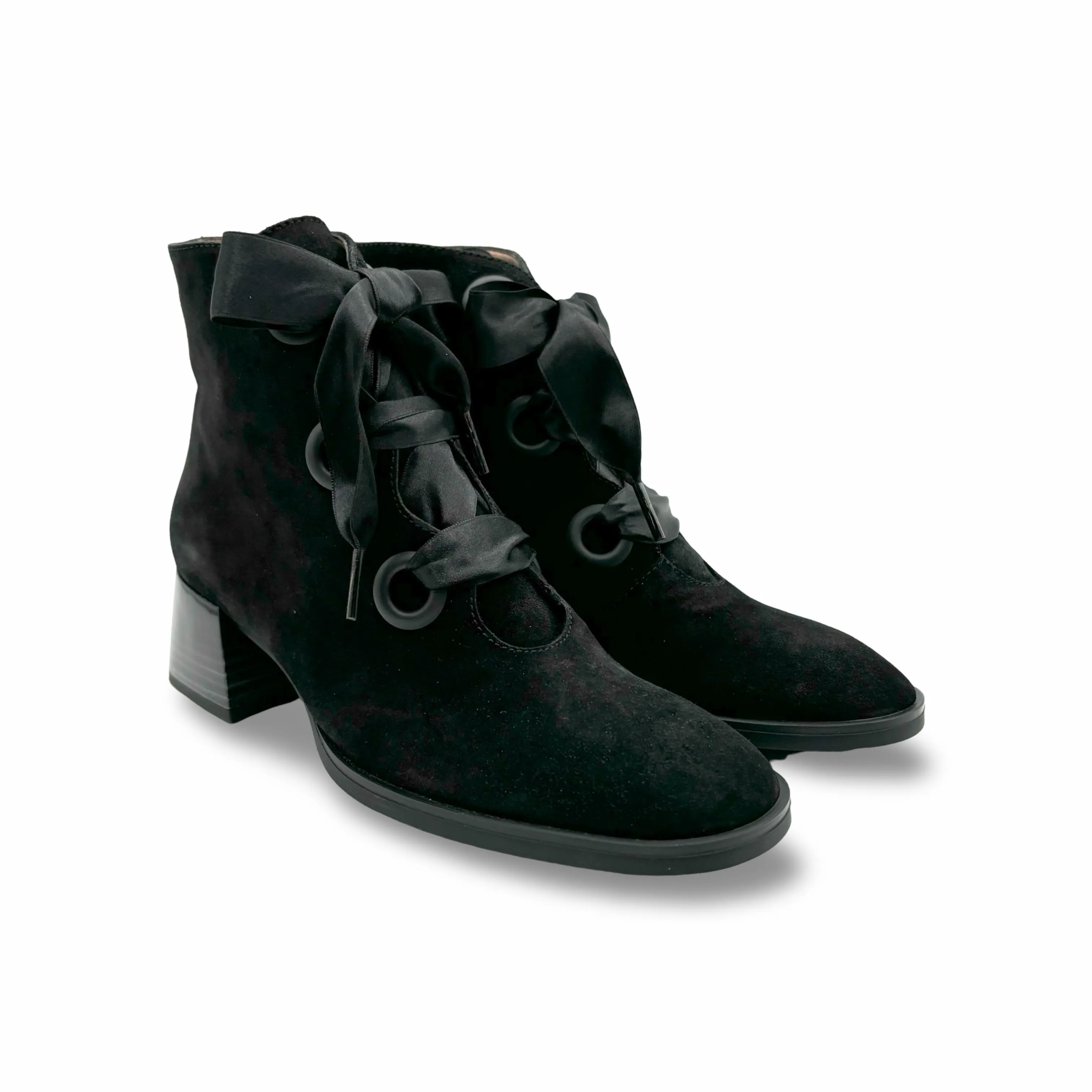 HI242253 Charlize Velour Black Boot