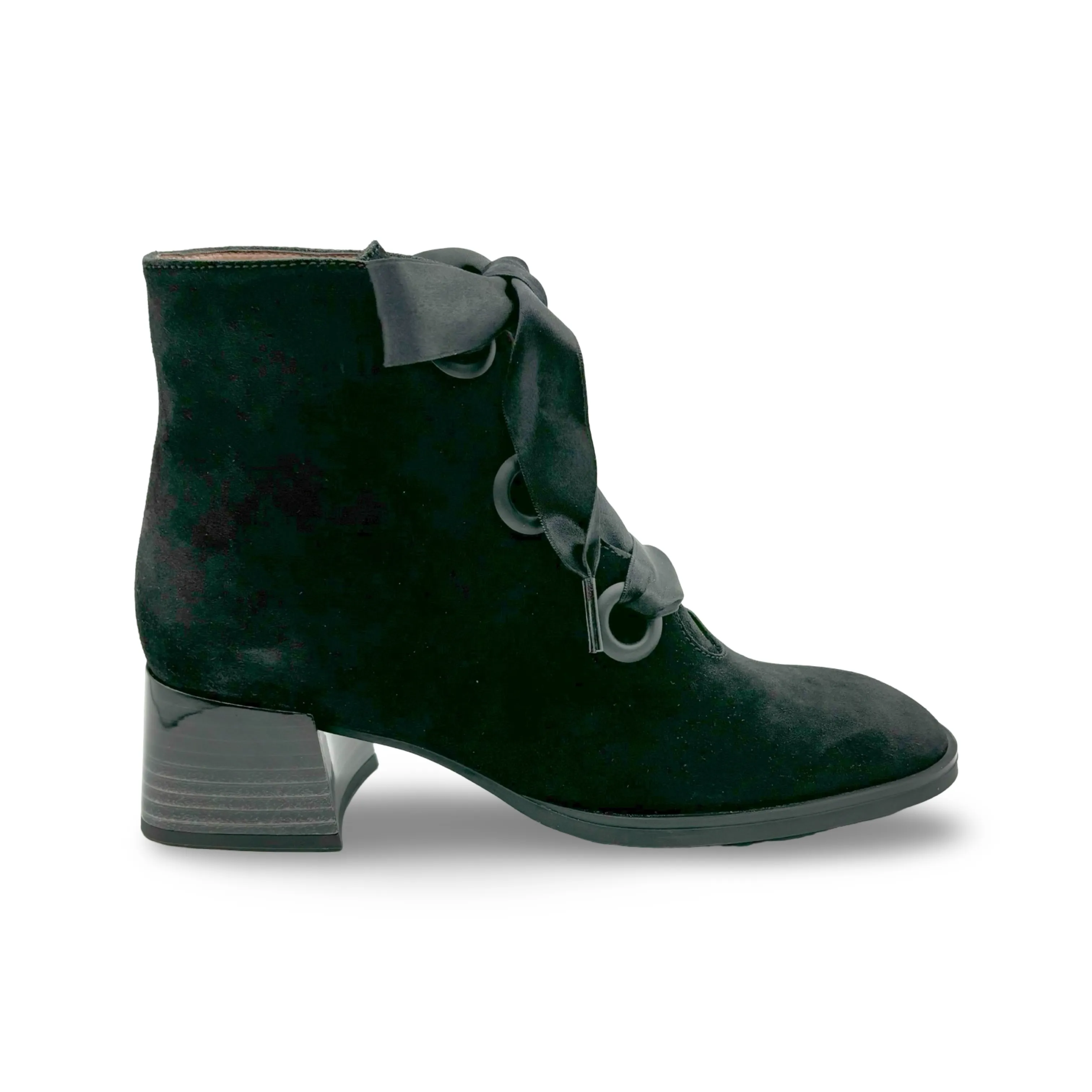 HI242253 Charlize Velour Black Boot