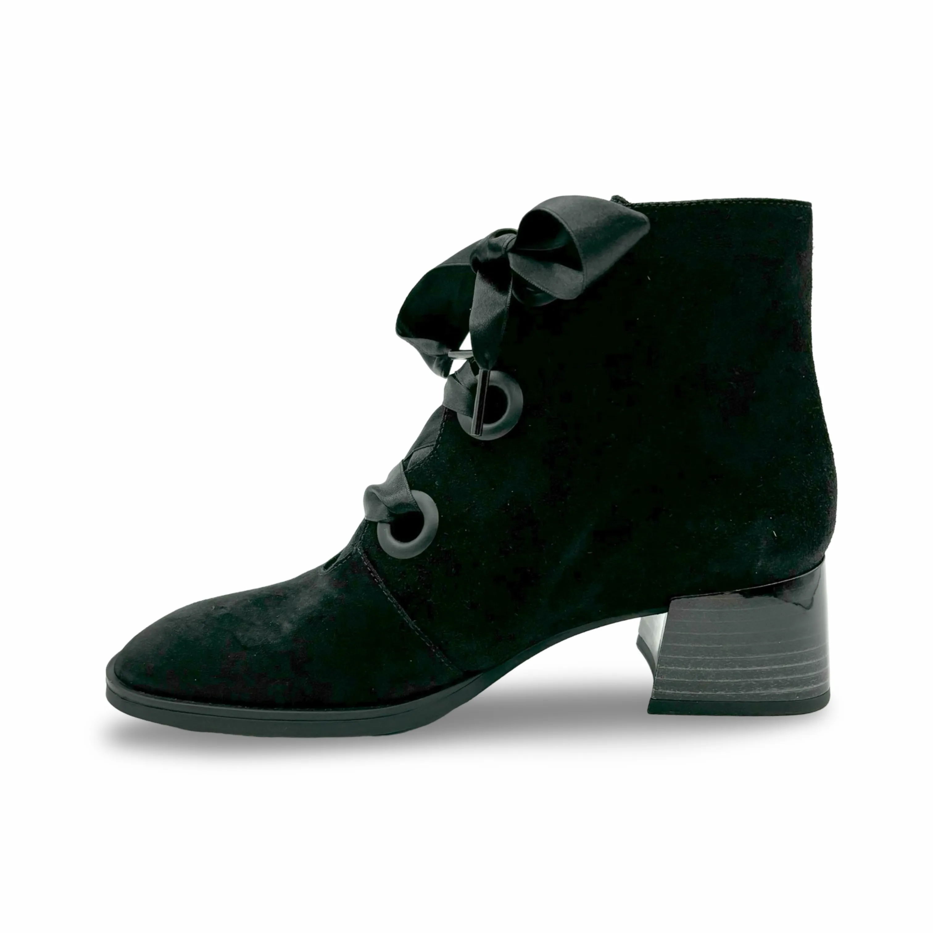 HI242253 Charlize Velour Black Boot