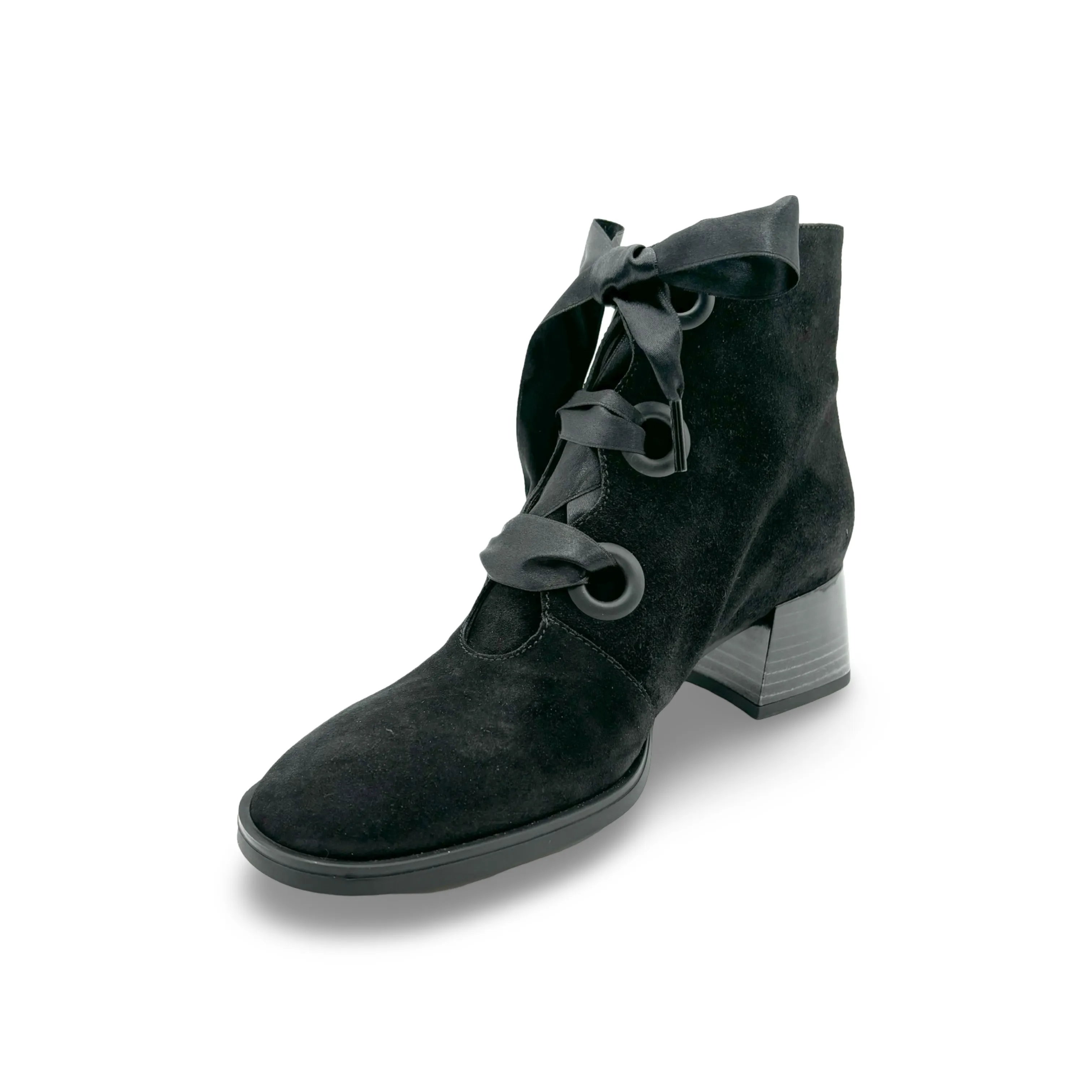 HI242253 Charlize Velour Black Boot