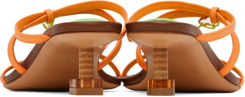 Jacquemus Orange Le Raphia 'Les Sandales Basses Pralu' Heels