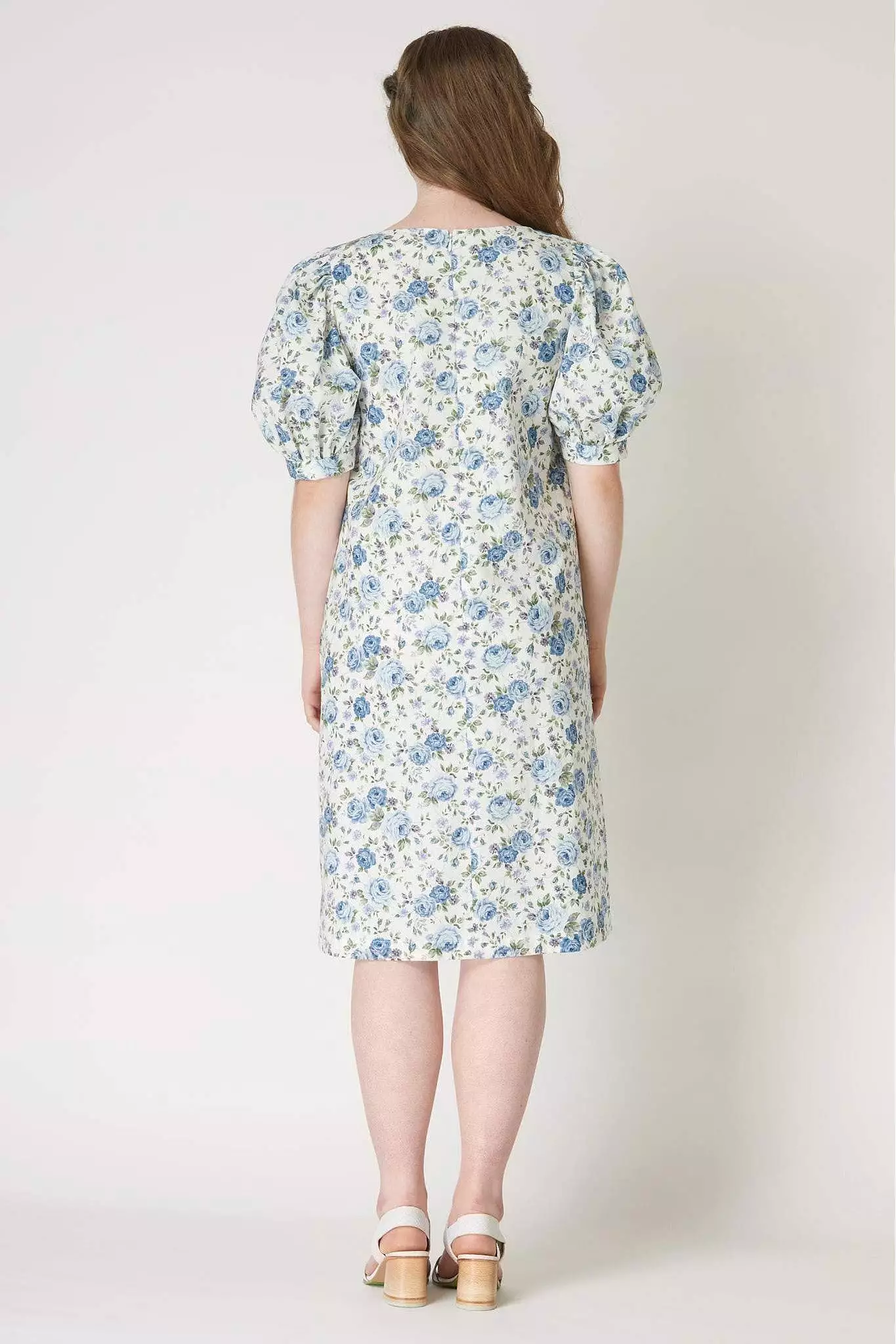 Joanie Dress in Roses Cotton Poplin