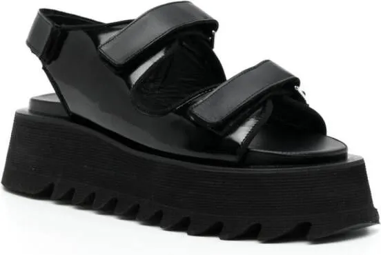 Junya Watanabe lugged flatform sandals Black