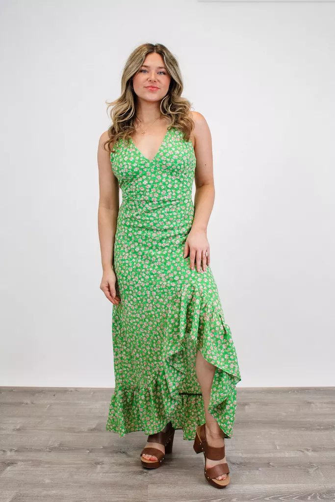 Just My Luck Floral Maxi Dress