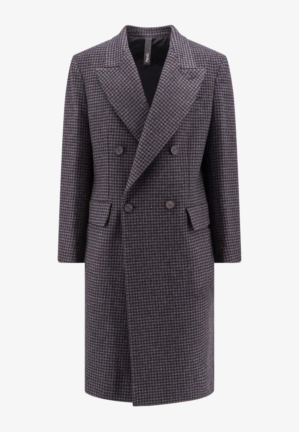 Martinafranca Houndstooth Wool-Blend Coat