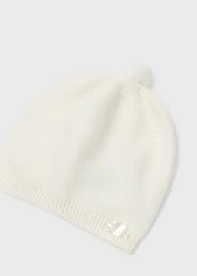 Mayoral Knit cap for newborn boy - Natural