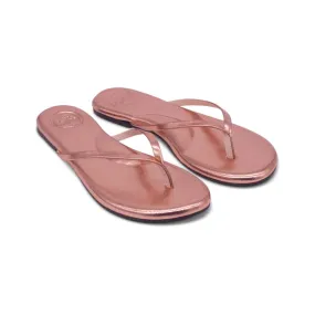 METALLIC ROSE GOLD SANDALS