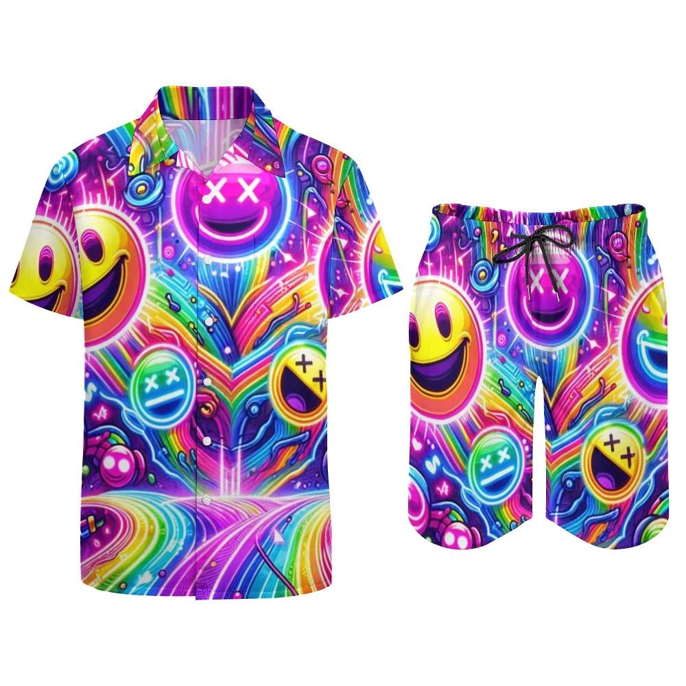 Neon Joy Men's Rave Two-Piece Shorts Set