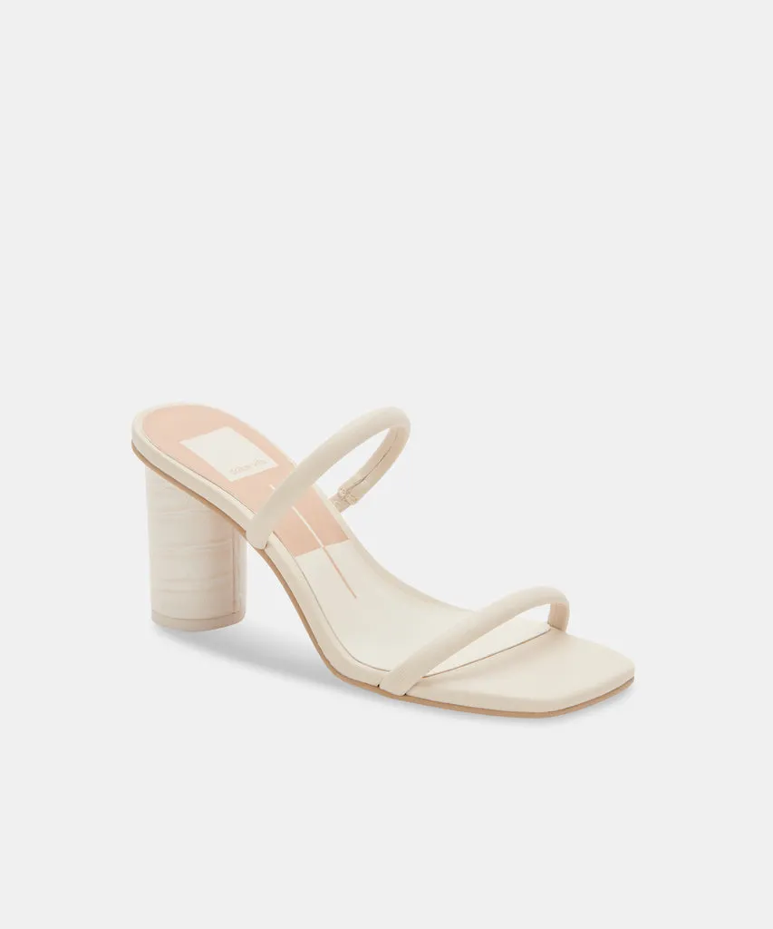 NOLES Heels Ivory Stella | Women's Chunky Round Heels– Dolce Vita 6588350857282